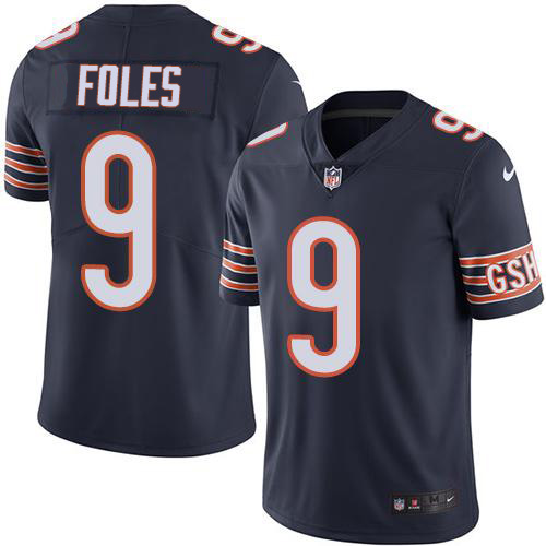 Chicago Bears #9 Nick Foles Navy Blue Team Color Men's Stitched Vapor Untouchable Limited Jersey Men's