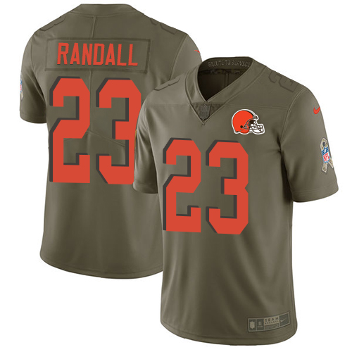 Cleveland Browns #23 Damarious Randall Olive Men's Stitched Limited 2017 Salute To Service Jersey Men's