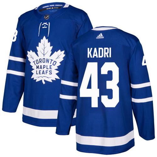 Adidas Maple Toronto Maple Leafs #43 Nazem Kadri Blue Home Authentic Stitched Jersey Men's