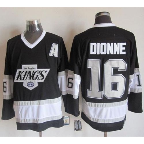Los Angeles Kings #16 Marcel Dionne Black CCM Throwback Stitched Jersey Men's