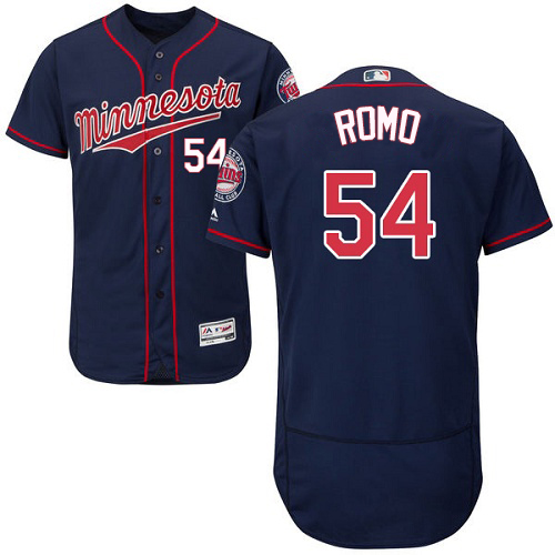 Minnesota Twins #54 Sergio Romo Navy Blue Flexbase Authentic Collection Stitched Jersey Men's