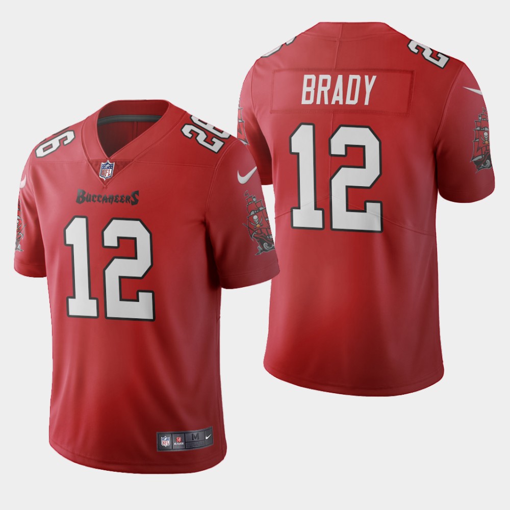 Tampa Bay Buccaneers #12 Tom Brady Red Men's 2020 Vapor Limited Jersey