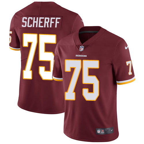 Washington Commanders #75 Brandon Scherff Burgundy Red Team Color Youth Stitched Vapor Untouchable Limited Jersey Youth