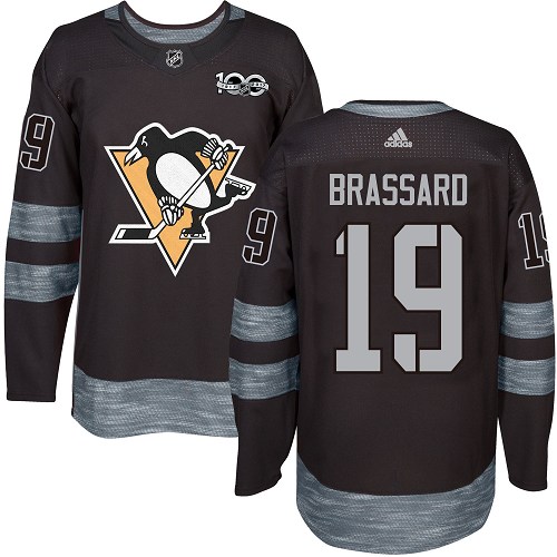 Adidas Pittsburgh Penguins #19 Derick Brassard Black 1917-2017 100th Anniversary Stitched Jersey Men's