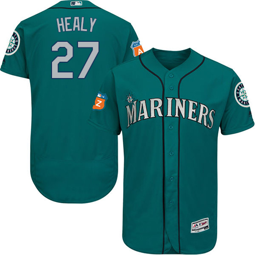 Seattle Mariners #27 Ryon Healy Green Flexbase Authentic Collection Stitched Jersey Men's