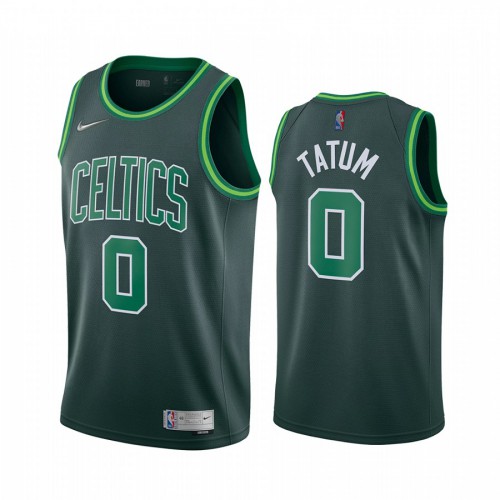 Boston Boston Celtics #0 Jayson Tatum Green Womens Swingman 2020-21 Earned Edition Jersey Womens