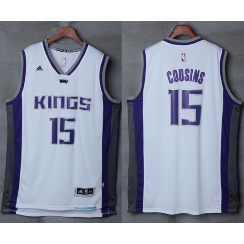 Sacramento Kings #15 DeMarcus Cousins White New Stitched Jersey Mens