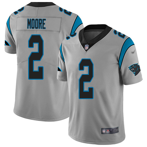 Panthers #2 DJ Moore Silver Men's Stitched Limited Inverted Legend Jersey