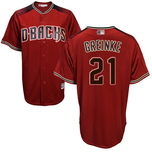 Arizona Diamondbacks #21 Zack Greinke Sedona Red Alternate Women's Stitched Jersey Womens