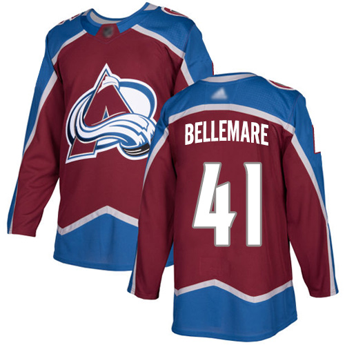 Adidas Colorado Avalanche #41 Pierre-Edouard Bellemare Burgundy Home Authentic Stitched Youth Jersey Youth