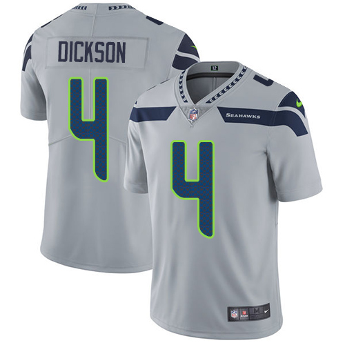 Seattle Seahawks #4 Michael Dickson Grey Alternate Youth Stitched Vapor Untouchable Limited Jersey Youth