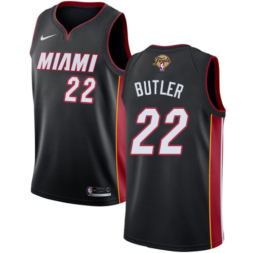 Miami Heat #22 Jimmy Butler Black 2023 Finals Patch Swingman Icon Edition Jersey