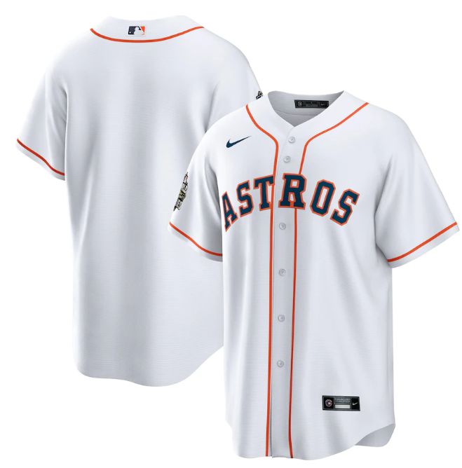 Houston Astros Blank White 2022 World Series Home Stitched Men's Jersey
