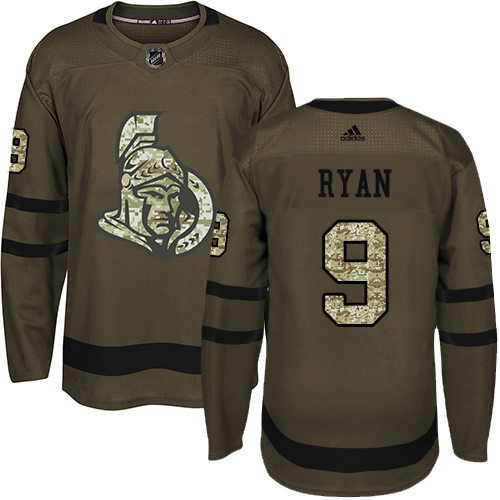 Adidas Ottawa Senators #9 Bobby Ryan Green Salute to Service Stitched Jersey Men's