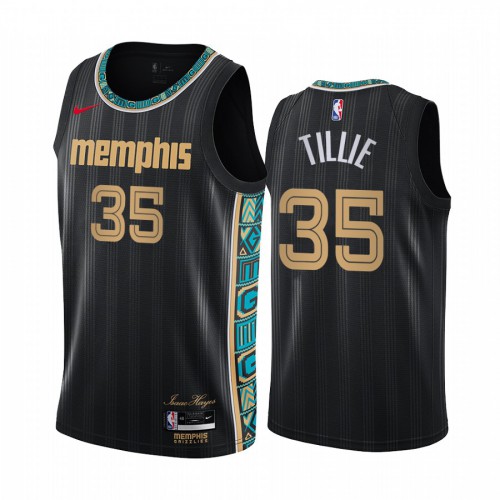 Memphis Grizzlies #35 Killian Tillie Black Youth Swingman 2020-21 City Edition Jersey Youth