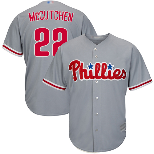 Philadelphia Phillies #22 Andrew McCutchen Grey New Cool Base Stitched Jersey Men's