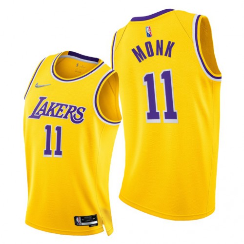 Los Angeles Lakers #11 Malik Monk Womens 2021-22 75th Diamond Anniversary Jersey Gold Womens