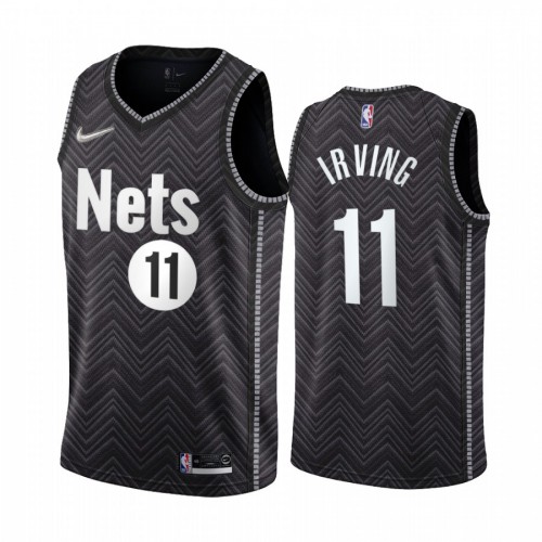 Brooklyn Brooklyn Nets #11 Kyrie Irving Black Swingman 2020-21 Earned Edition Jersey Mens