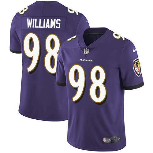 Baltimore Ravens #98 Brandon Williams Purple Team Color Youth Stitched Vapor Untouchable Limited Jersey Youth