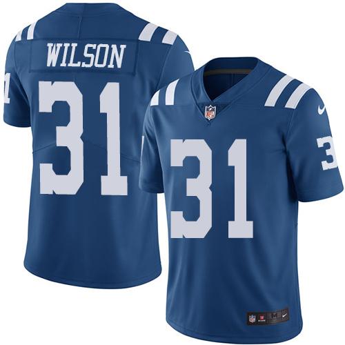 Indianapolis Colts #31 Quincy Wilson Royal Blue Men's Stitched Limited Rush Jersey Men's