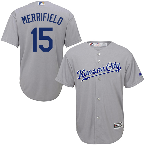 Kansas City Royals #15 Whit Merrifield Grey New Cool Base Stitched Jersey Men's