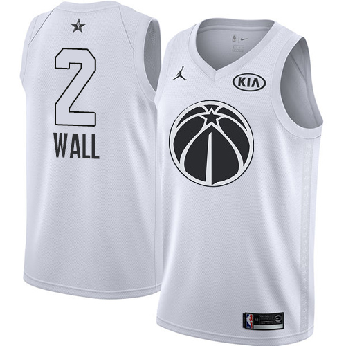 Washington Wizards #2 John Wall White Youth Jordan Swingman 2018 All-Star Game Jersey Youth