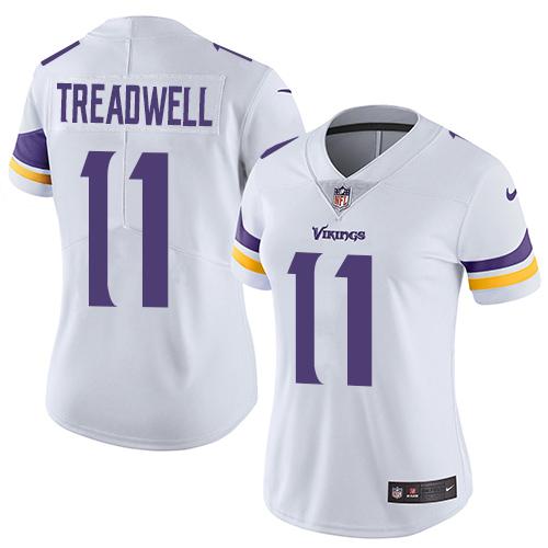 Minnesota Vikings #11 Laquon Treadwell White Women's Stitched Vapor Untouchable Limited Jersey Womens
