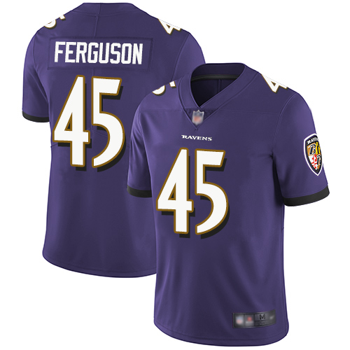 Baltimore Ravens #45 Jaylon Ferguson Purple Team Color Men's Stitched Vapor Untouchable Limited Jersey Men's