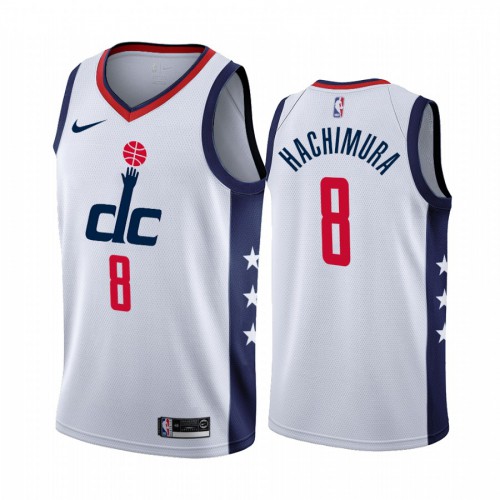 Washington Wizards #8 Rui Hachimura Mens Unveil 2019-20 City Edition Swingman Jersey White Mens