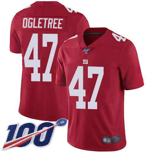 New York Giants #47 Alec Ogletree Red Men's Stitched Limited Inverted Legend 100th Season Jersey Men's