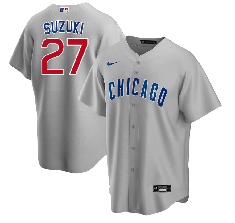 Men's Youth Women's Chicago Cubs #27 Seiya Suzuki Gray Road 2020 Jersey