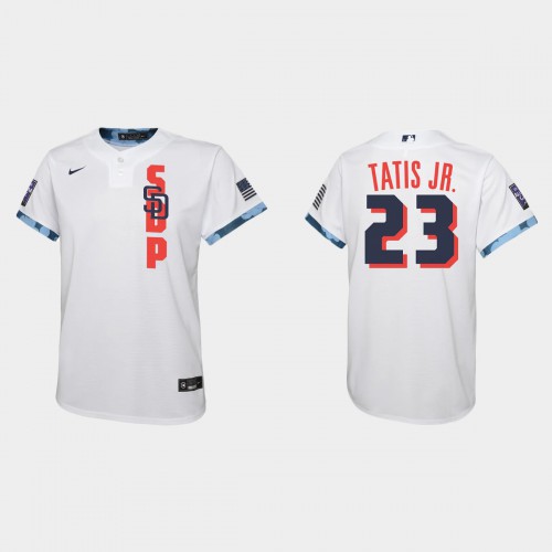 San Diego San Diego Padres #23 Fernando Tatis Jr. Youth 2021 All Star Game White Jersey Youth
