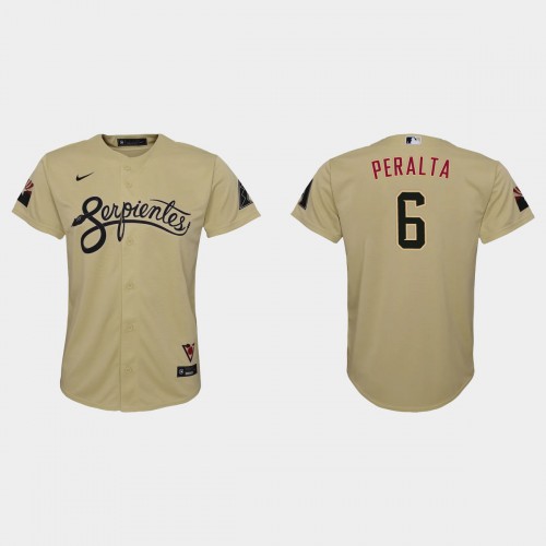 Arizona Arizona Diamondbacks #6 David Peralta Youth 2021 City Connect Jersey Gold Youth