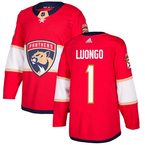 Adidas Florida Panthers #1 Roberto Luongo Red Home Authentic Stitched Youth Jersey Youth