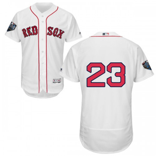 Boston Red Sox #23 Blake Swihart White Flexbase Authentic Collection 2018 World Series Stitched Jersey Men's
