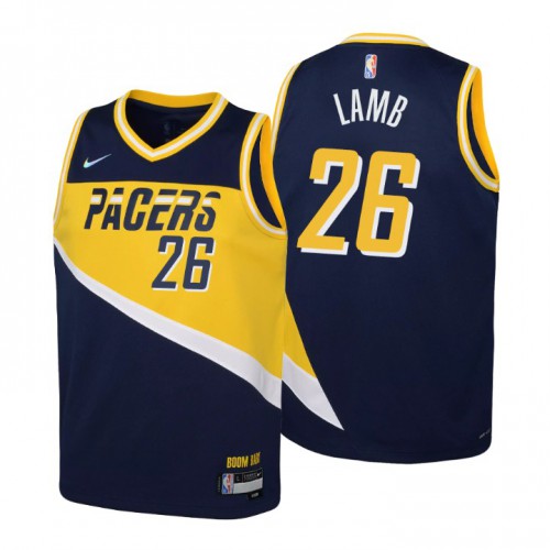 Indiana Indiana Pacers #26 Jeremy Lamb Youth Navy 2021/22 Swingman Jersey - City Edition Youth