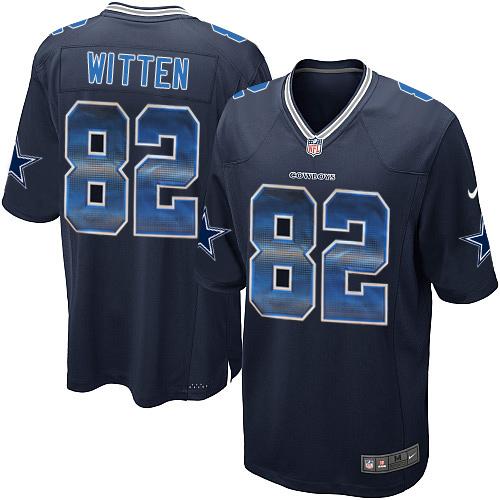 Dallas Cowboys #82 Jason Witten Navy Blue Team Color Men's Stitched Limited Strobe Jersey Men's