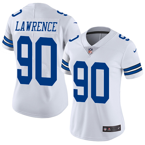 Cowboys #90 Demarcus Lawrence White Women's Stitched Vapor Untouchable Limited Jersey