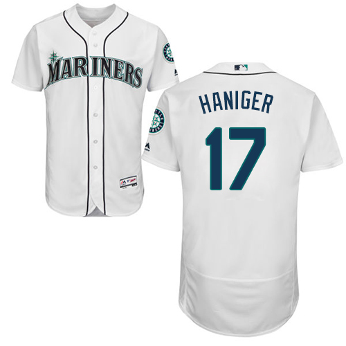 Seattle Mariners #17 Mitch Haniger White Flexbase Authentic Collection Stitched Jersey Men's