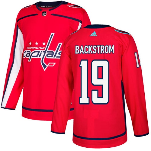 Adidas Washington Capitals #19 Nicklas Backstrom Red Home Authentic Stitched Jersey Men's