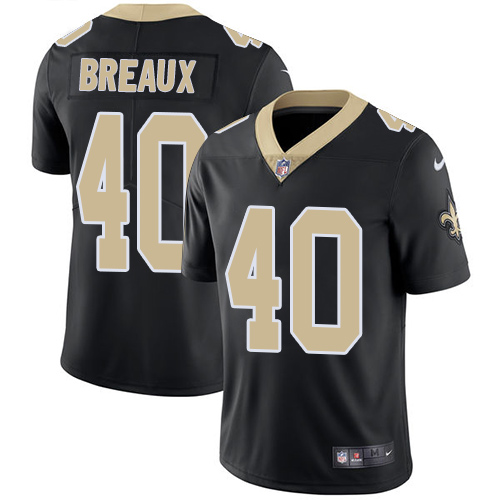 New Orleans Saints #40 Delvin Breaux Black Team Color Men's Stitched Vapor Untouchable Limited Jersey Men's