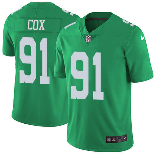 Philadelphia Eagles #91 Fletcher Cox Green Men's Stitched Limited Rush Jersey Men's