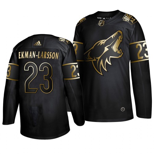 Adidas Arizona Coyotes #23 Oliver Ekman-Larsson Men's 2019 Black Golden Edition Authentic Stitched Jersey Men's