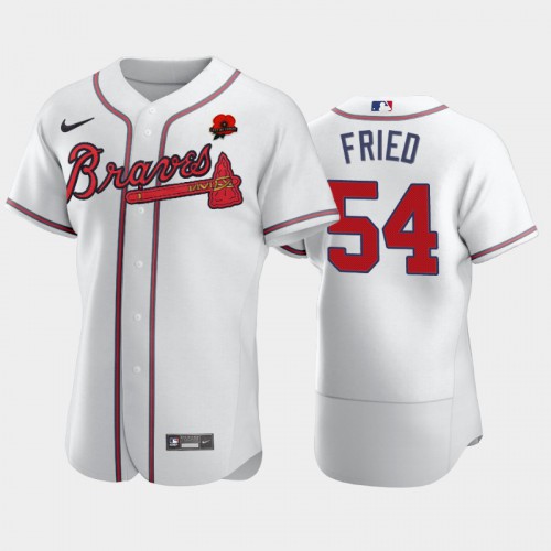 Atlanta Atlanta Braves #54 Max Fried Men's Authentic 2021 Memorial Day Jersey - White Men's