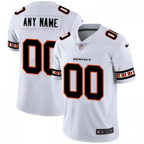 Cincinnati Bengals Custom White Team Logo Vapor Limited Jersey