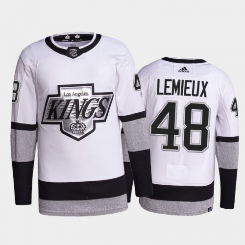 Adidas Los Angeles Kings #48 Brendan Lemieux Men's 2021-22 Alternate Authentic Jersey - White Men's