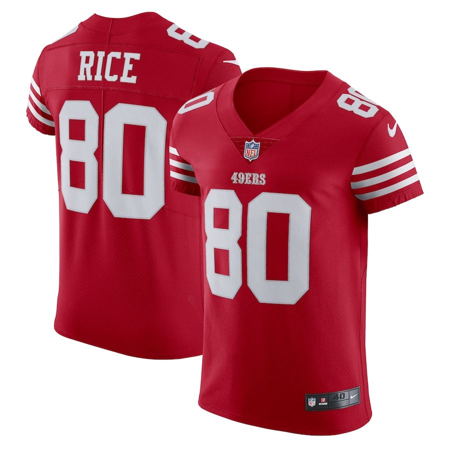 San Francisco 49ers #80 Jerry Rice Scarlet Men's 2022-23 Authentic Stitched Vapor Untouchable Elite Jersey