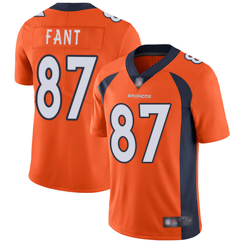 Denver Broncos #87 Noah Fant Orange Team Color Youth Stitched Vapor Untouchable Limited Jersey Youth