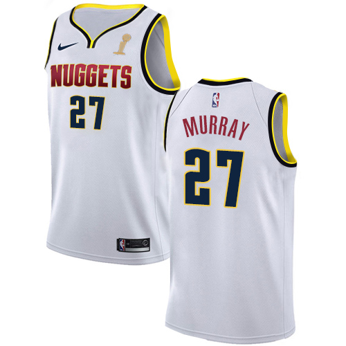 Denver Nuggets #27 Jamal Murray White 2023 Finals Champions Swingman Association Edition Jersey