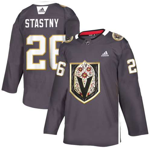 Vegas Golden Vegas Golden Knights #26 Paul Stastny Men's Grey Adidas Latino Heritage Night Stitched Jersey Men's